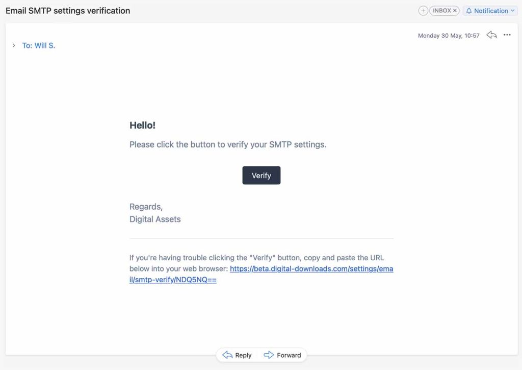 verify email address