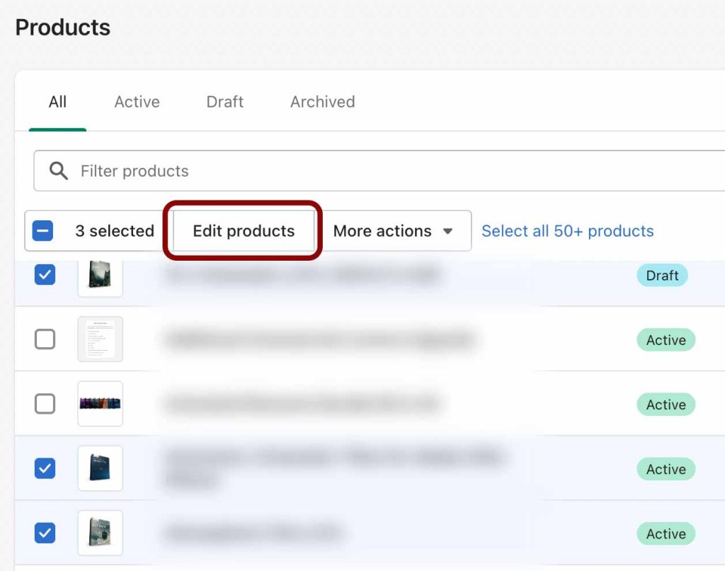 bulk edit products in shopify