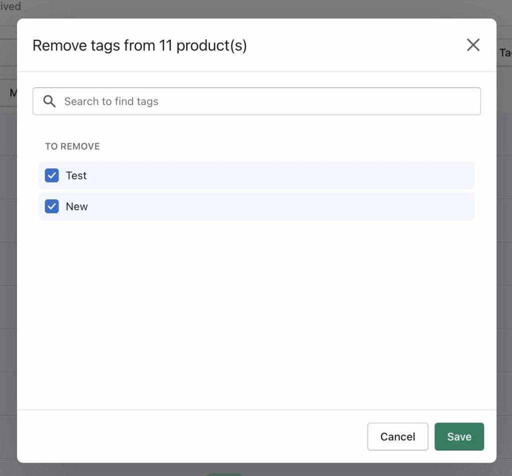remove tags. click save