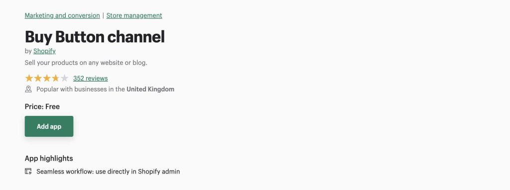 buy button shopify app store