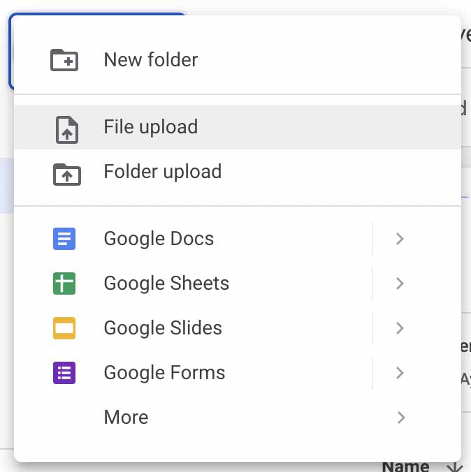 upload file to google drive