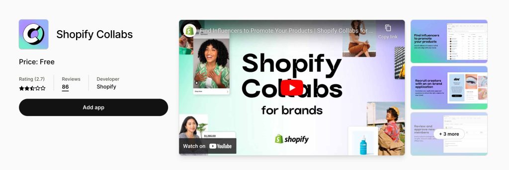 collabs shopify