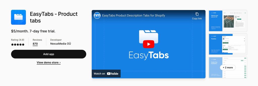 easy tabs
