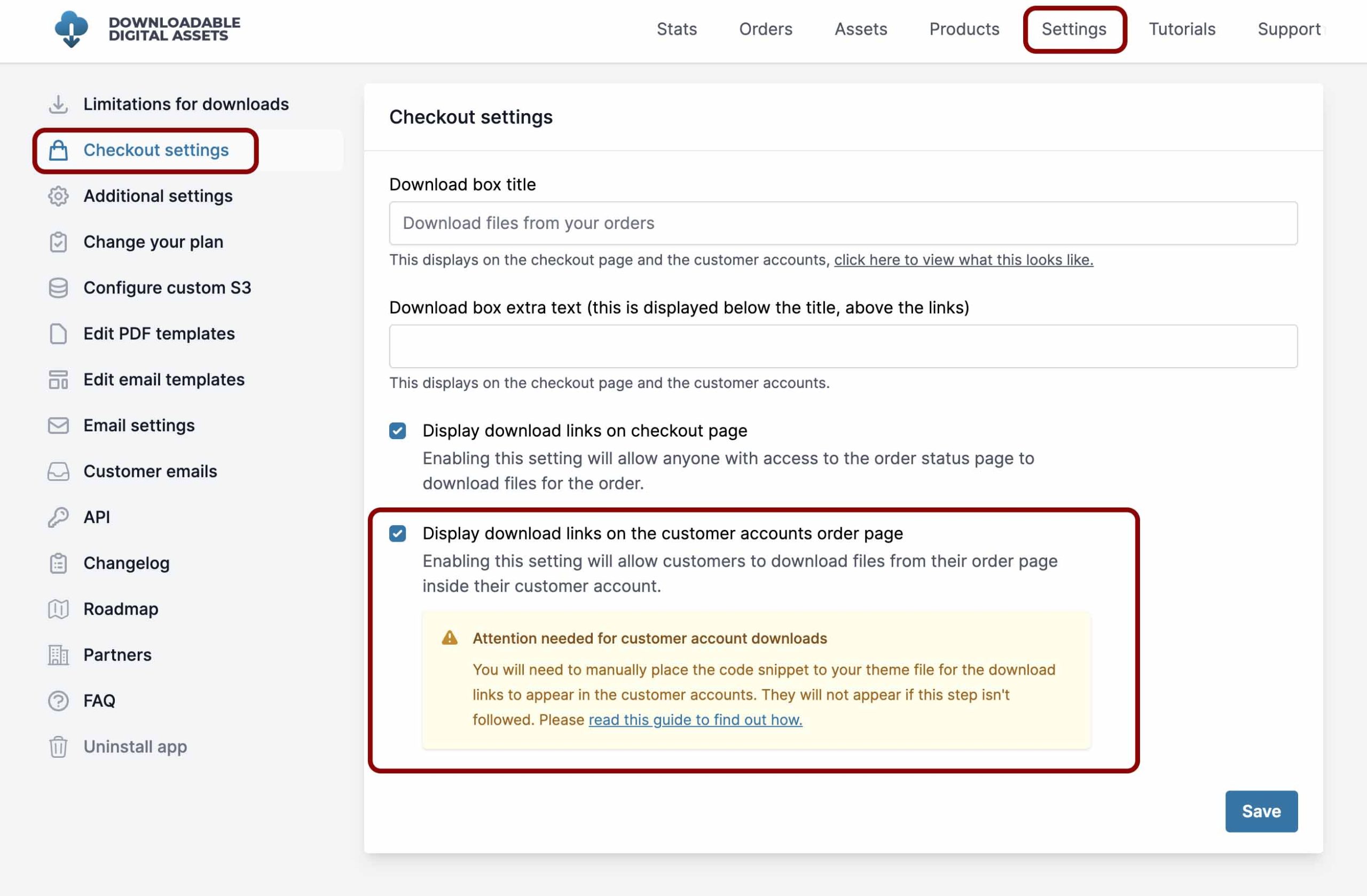 enable customer accounts