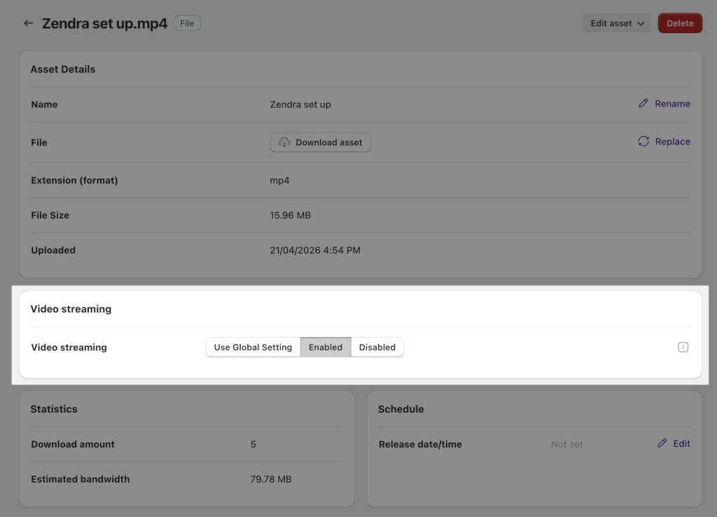 Fileflare streaming-only mode toggle